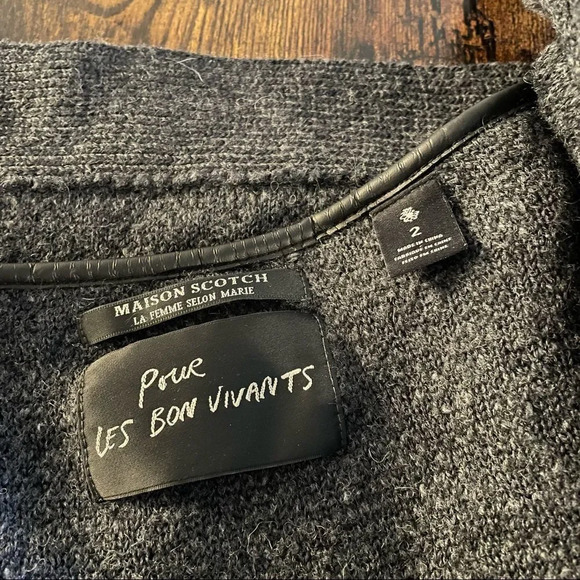 maison scotch thick material dark grey sweater - Picture 2 of 13